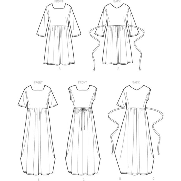 Simplicity S9140 Sewing Pattern Misses Pullover Relaxed Dresses Sizes XXS-XXL - Picture 3 of 6